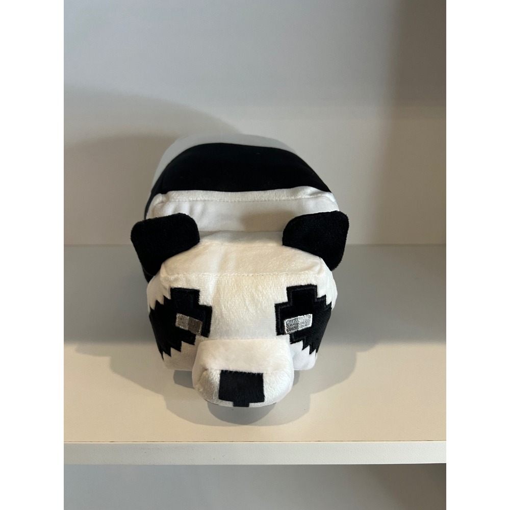 Minecraft Panda Plush Mattel Mojang Studios Pixelated Black White Stuffed Toy‎